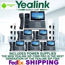 YEALINK SIP-T58W PRO IP PHONE WIFI BLUETOOTH ANDROID-6 PHONES - 6 POWER SUPPLIES