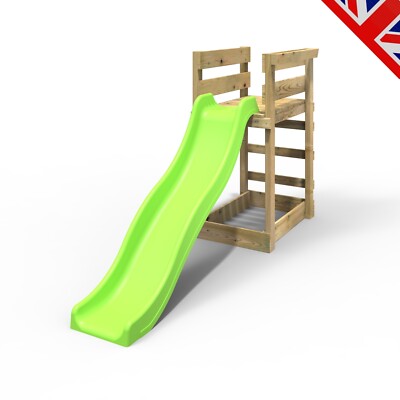 wooden outdoor slide