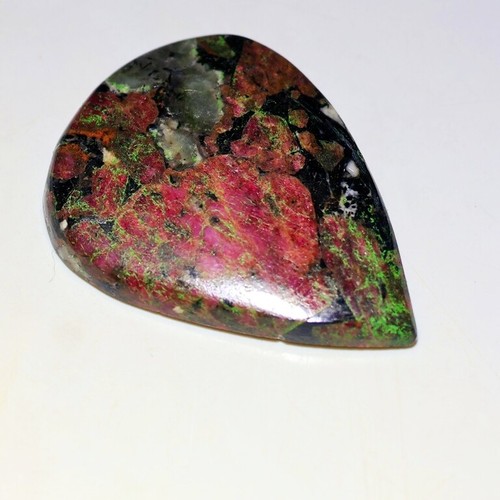 LOWEST PRICE NATURAL RUSSIAN PINK RED EUDIALYTE PEAR CABOCHON GEMSTONE AV- - Picture 11 of 21