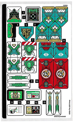 LEGO STICKER SHEET ONLY 80053 MEI'S DRAGON MECH from set New - 第 1/1 張圖片