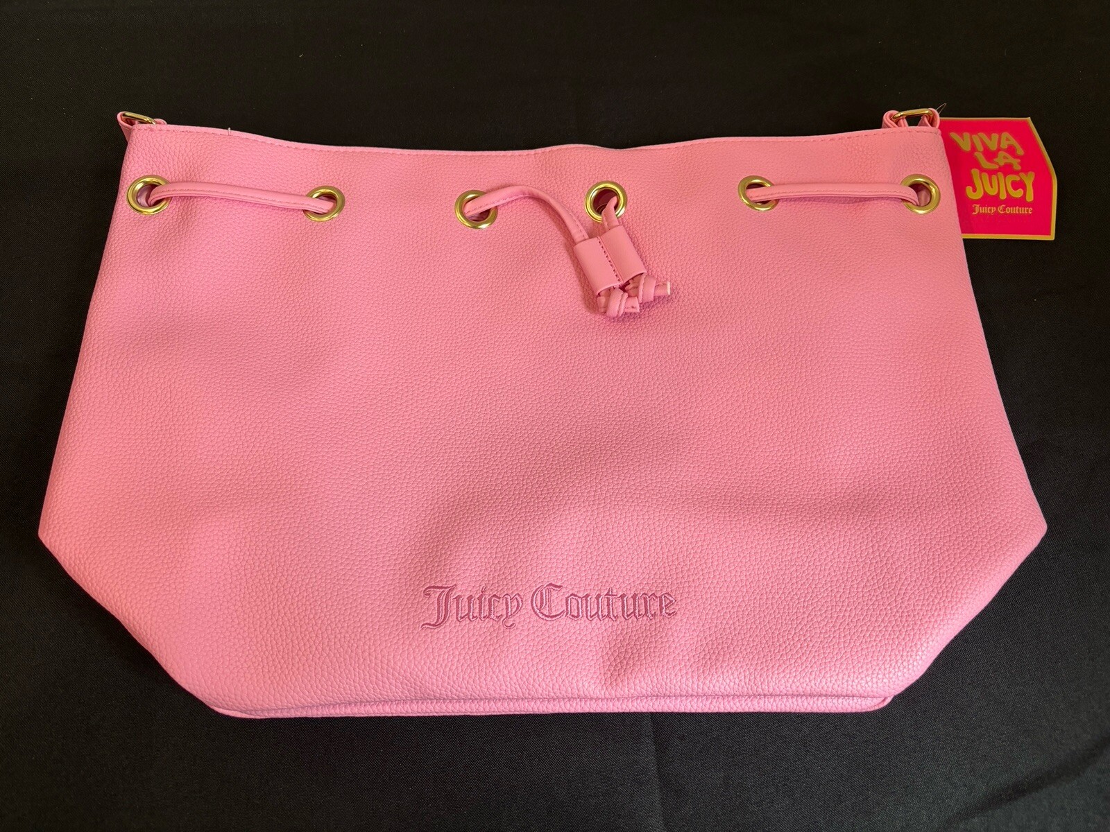 Juicy Couture Pink Tote Purse Bucket Bag shoulder & Crossbody Removable Strap
