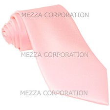New Vesuvio Napoli Men's necktie solid color 100 polyester wedding prom Pink