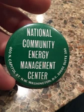 Green National Community Energy Management Center Button/Pin Washington, D.C.