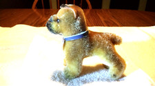 VINTAGE STEIFF BOXER DOG 4" w/ Collar no ear tag .