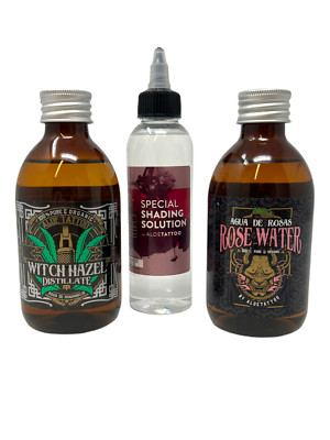 ALOE TATTOO Verdünner Set: Thinning Solution Rose Water Witch Hazel INKgrafiX  V