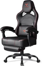 Big and Tall Gaming Chair 400Lb Weight Capacity with Footrest, Ergonomic Video G