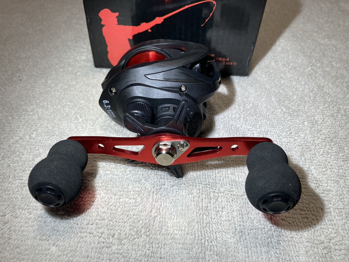 Lure AC2000 Right Hand 6.3:1 Gear Ratio Ultra Smooth Baitcaster Fishing Reel  Red | eBay