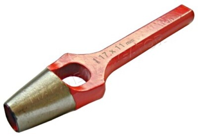 Boat instruments revolving fastener hole punch for oval eyelets