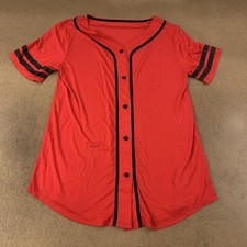 Balera Dance Adult XL Red/Black Oversized Baseball Jersey AH9224
