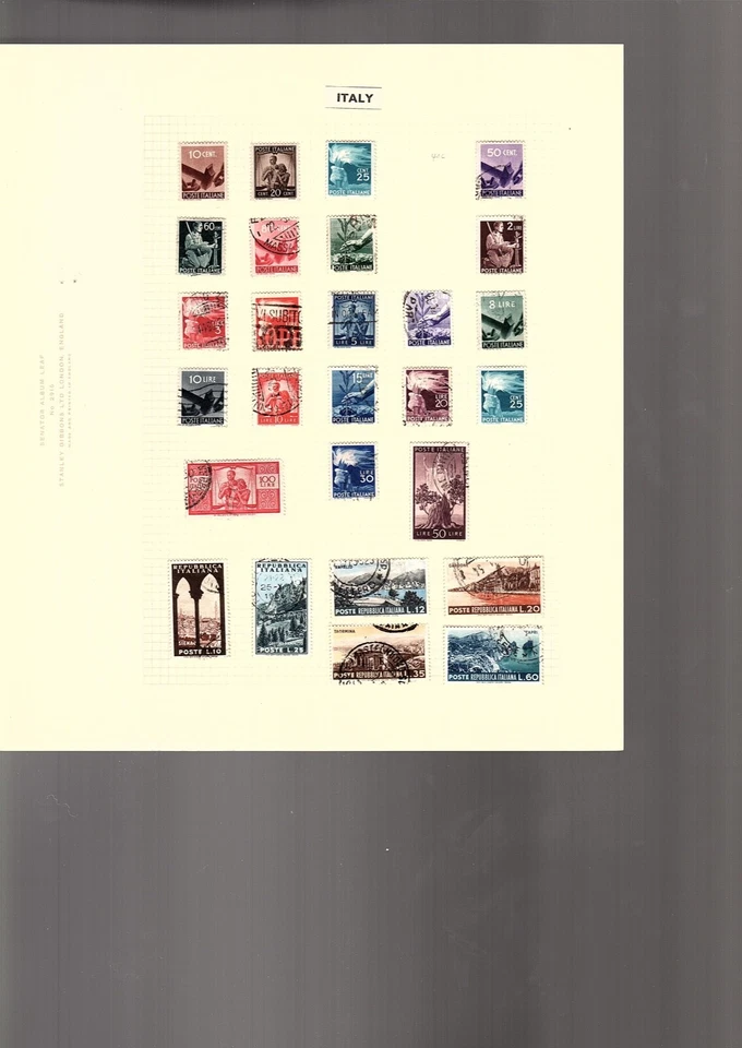 Italy stamp  Collection on senator album leafs 232 stamps used with  bob  (sandy - Image 2 of 4