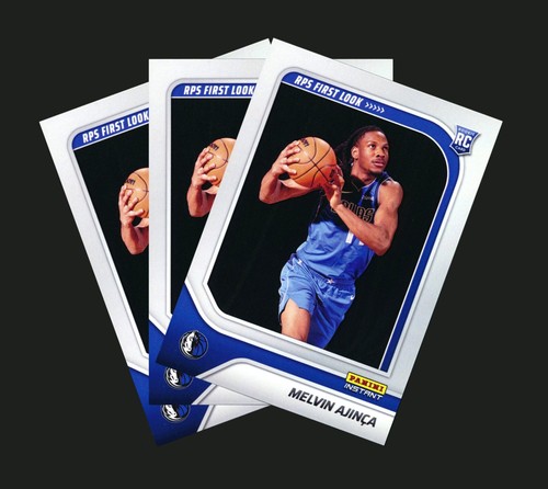 (3) 2024-25 PANINI INSTANT MELVIN AJINCA RC FIRST LOOK 1ST MAVS ROOKIE /204 LOT! - Bild 1 von 2
