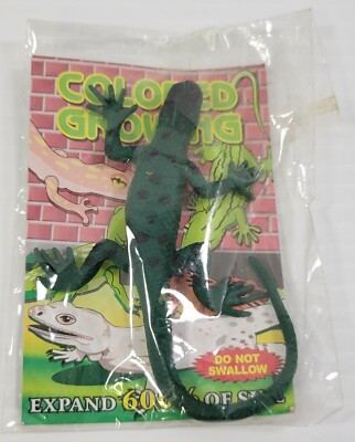 *L3) Vintage Jumbo Growing Lizard Expandable Kid Learning Toy