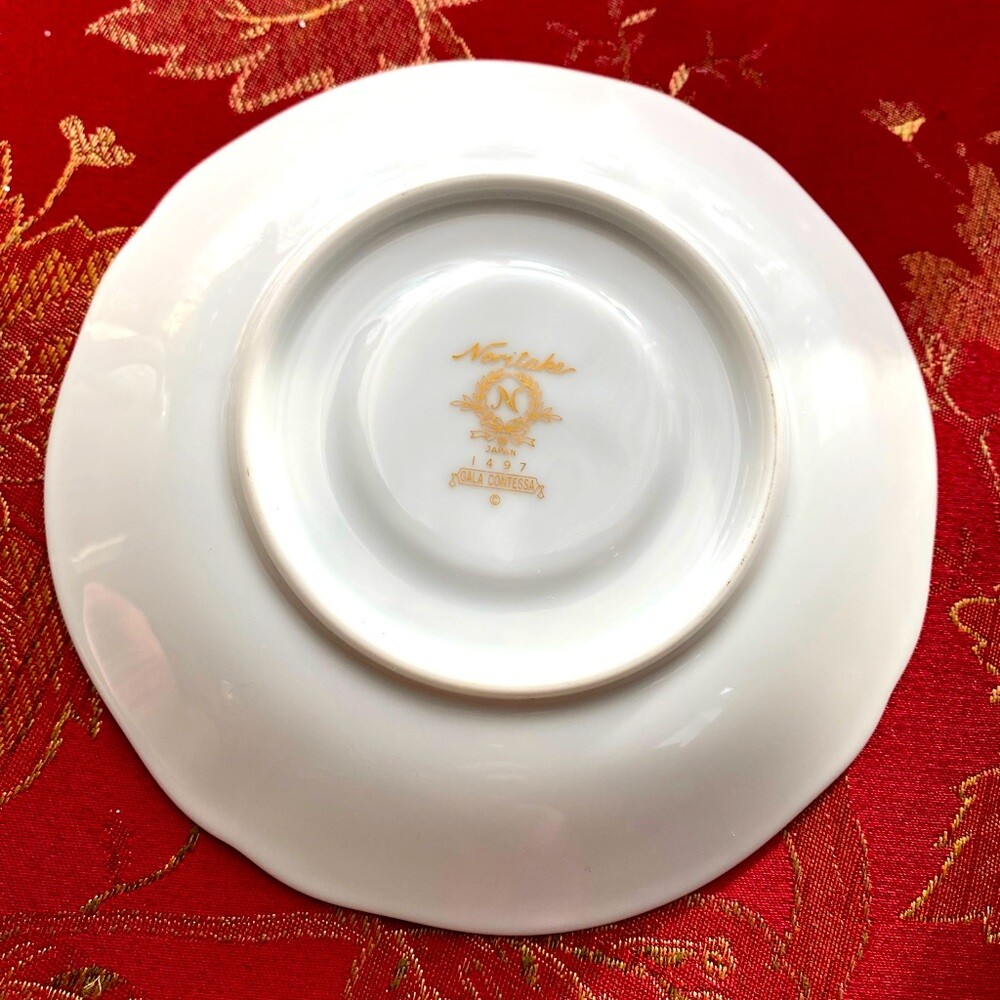 Noritake N Gala Contessa 1497 tea cup and saucer gold and