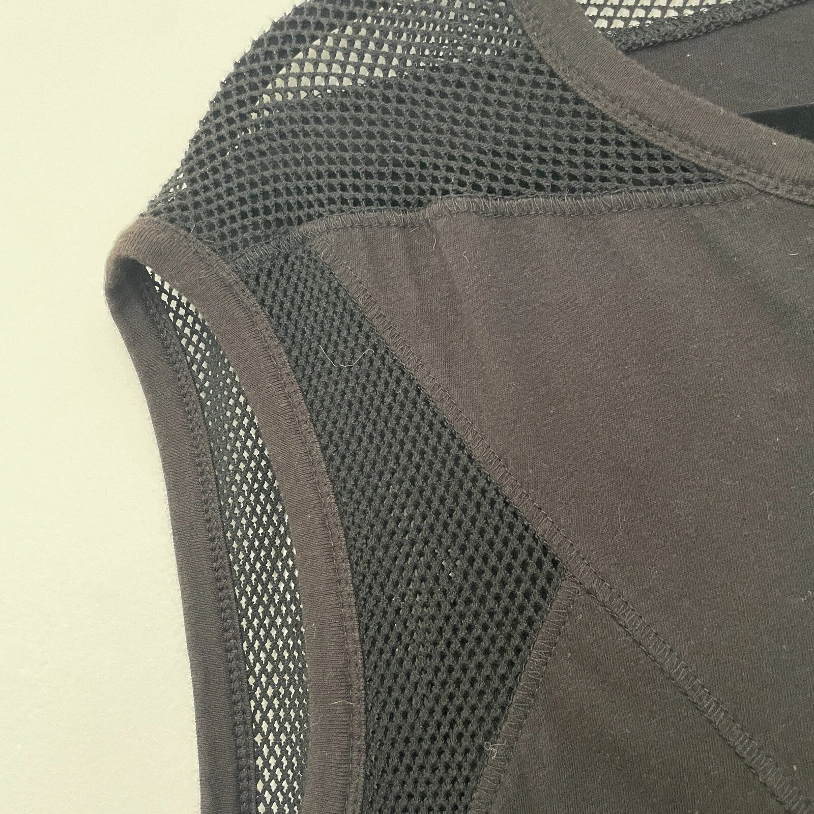 Alexander Wang abito a rete donna grande cappuccio maniche gotico cambio minimal cotone