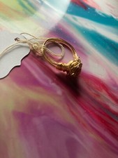 wire wrapped gold rosebud rings