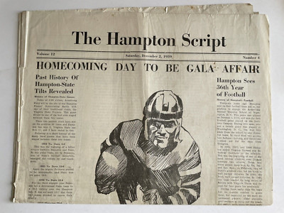 Hampton Script Civil Rights 1940 #historyinpieces HBCU | eBay