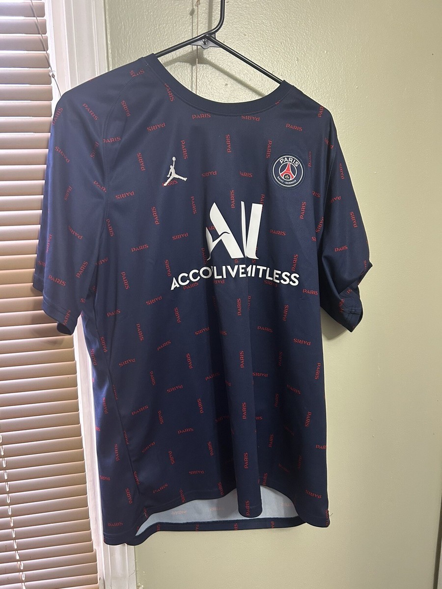 PSG Paris St Germain XL Jersey Jordan Blue Accor Live