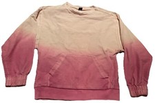 Tea Collection Sweatshirt Size 12 Dip-Dye Kanga Popover, Perennial Pink