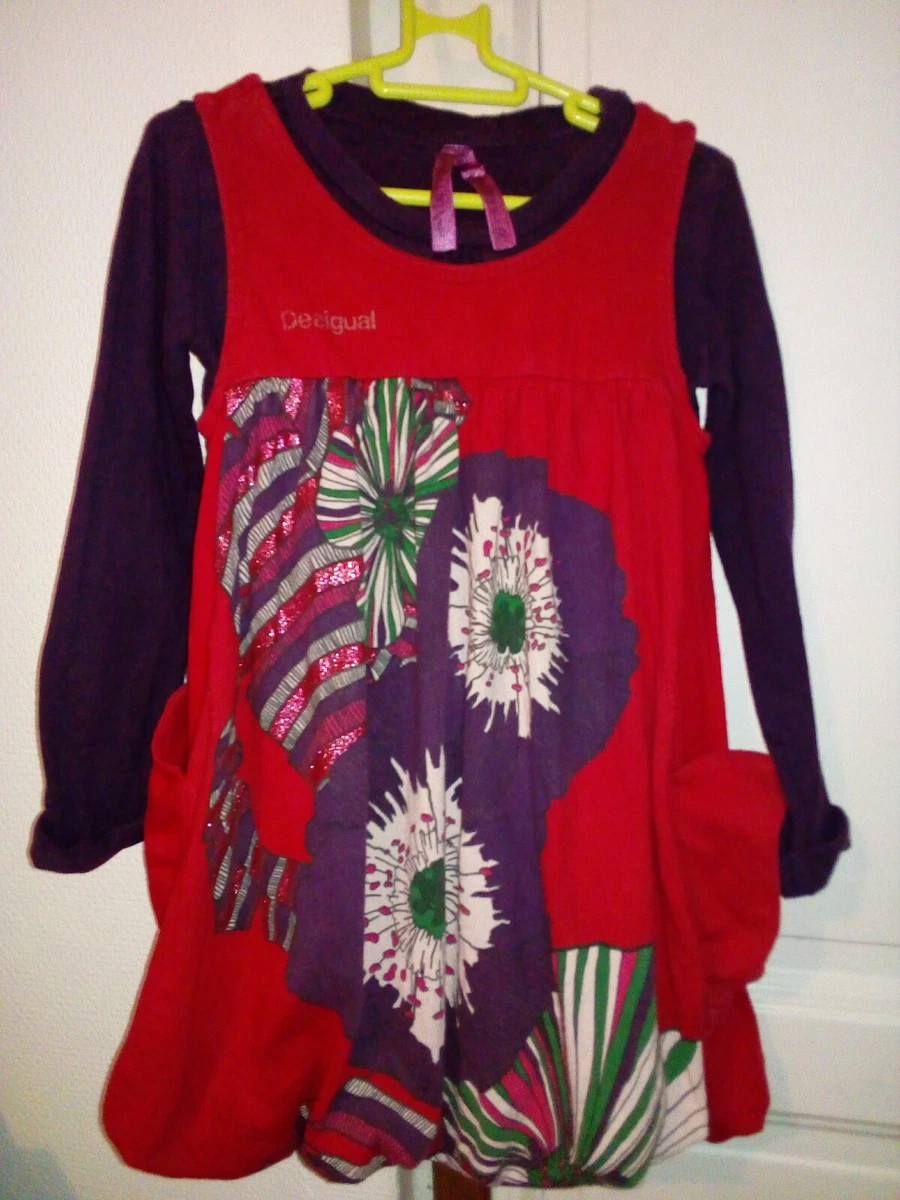 Desigual Kids New Aw23 1 Colo Robe décontractée, Rouge, 12
