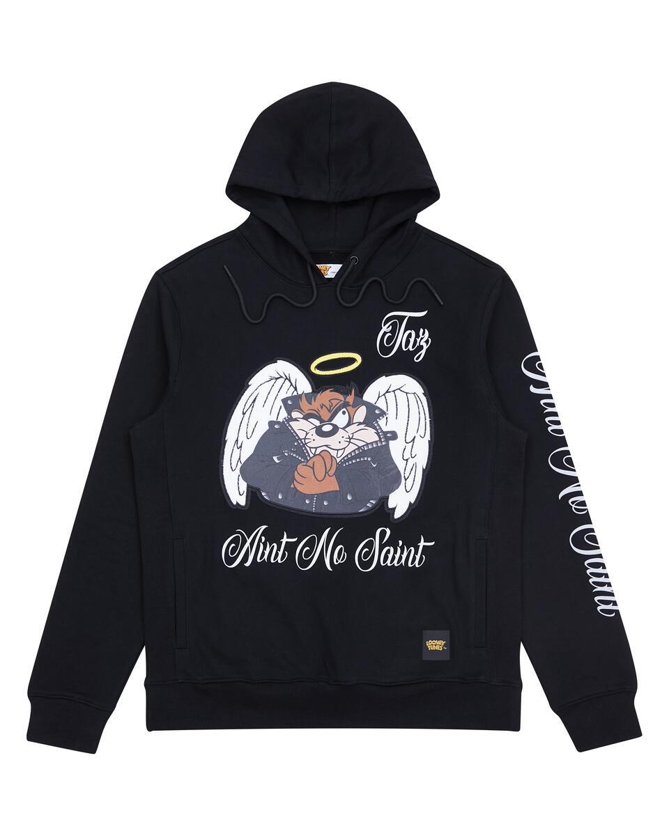 Толстовка с капюшоном Looney Tunes Tazmanian Devil Aint No Saint, черная
