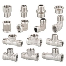 1PCS 304 Stainless Steel Joints 1/2" G1/2 Elbow Butt Adapter Plumbing Fittings