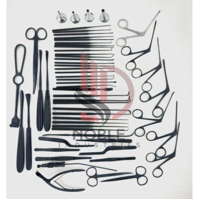 tympanoplasty instruments set, micro ear surgery ent instruments black coated