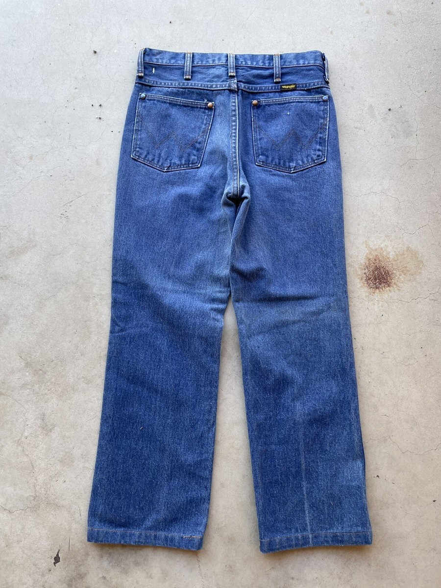 Vintage 70s Wrangler Jeans USA Men's Slim Fit Serval Zip