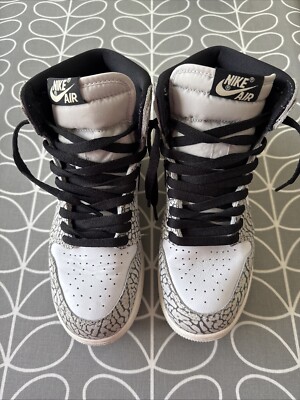 Nike Air Jordan 1 High OG White Cement - Size 6/39 | eBay UK