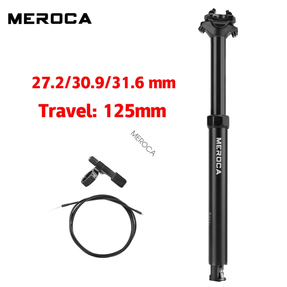 MEROCA MTB Seat Post Dropper Post 27.2/30.9/31.6mm Internal Cable Mountain Bike - image 2 of 4