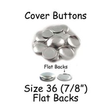 25 Size 36 7/8" - 23mm Cover Buttons / Fabric Covered Buttons - Flat Back