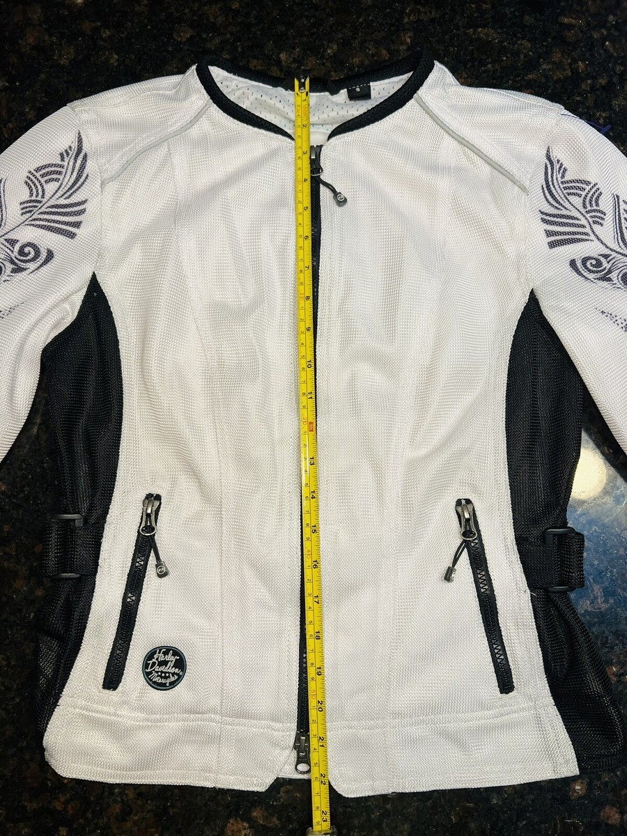 Harley-Davidson® Women's Siege Mesh Zippered Riding Jacket, White
