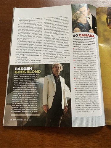 Cineplex Magazine Daniel Craig Cover October 2012 Skyfall - Picture 6 of 8