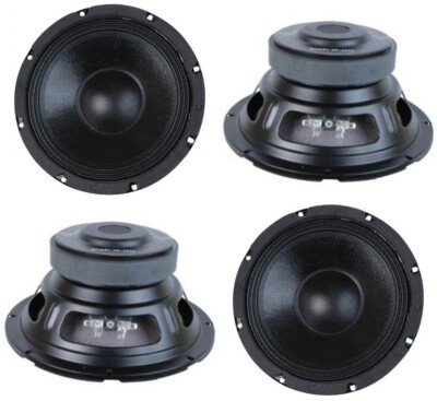8'' Woofer Replacement Speakers Guitar 8ohm PA Pro Audio Bass 4 Pack lot NEW