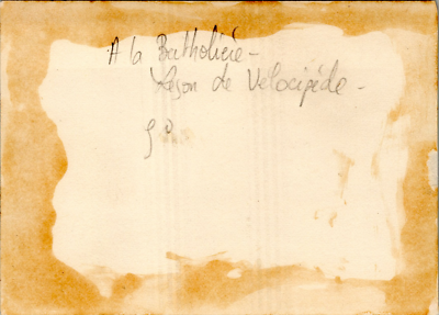 Tirage Argentique Vintage Circa 1910 - À Vélo - Format 8x11 Cm