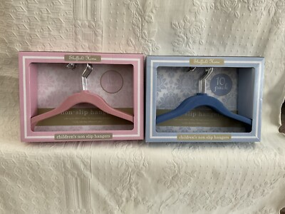 Sheffield Home 20 Baby & Toddler's Velvet Non Slip Hangers ~ Pink & Blue ~ New
