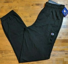 CHAMPION BANDED BOTTOM JERSEY PANTS SWEATPANTS - Men's Medium M Black NWT