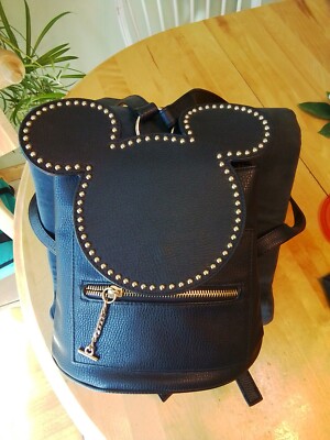 Danielle Nicole Disney Mickey Mouse 90th Anniversary Studded Mini Backpack Mickey Mouse Studded Backpack Disney 90th Anniv Gold  main image 2