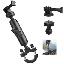 360°Rotating Sports Camera Handlebar Bracket Motorcycle Mount For Gopro Hero US