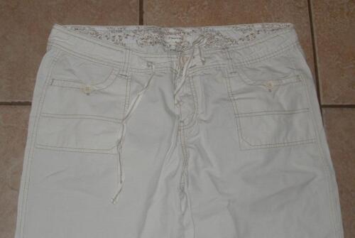 Ivory White Sz 15 / 16 Casual Wear Cotton Convertible Pants / Capris MAURICES - Picture 2 of 5