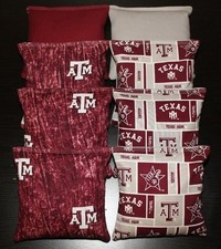 TEXAS A M University AGGIES CORNHOLE BEAN BAGS Tie Dye Tailgate Game 8 ACA Bags