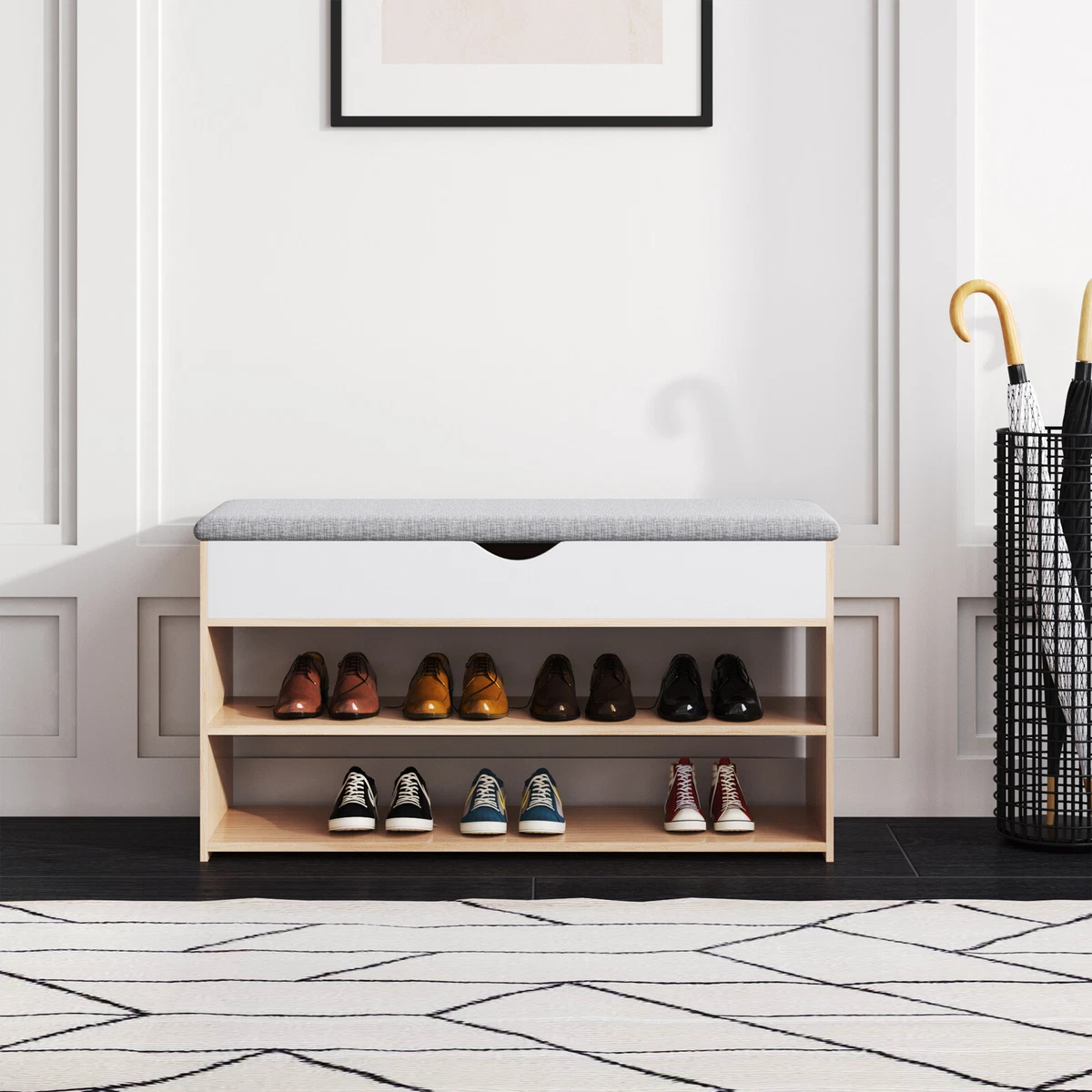 Large hallway 2024 shoe storage