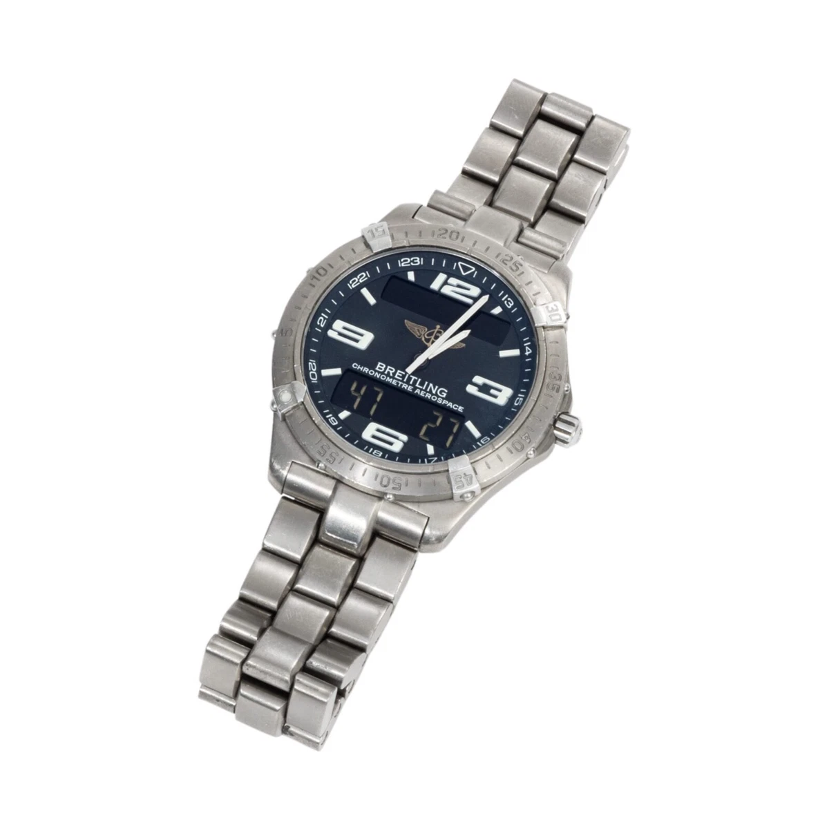 Breitling Aerospace Black Blue Men s Watch E75362 eBay