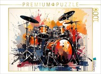 Calvendo Puzzle Drumming Color Symphony | 1000 Pieces, Finished Size 25.2 × 18.9