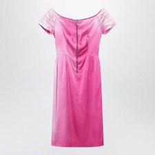 PRADA $5400 Washed Duchesse Pink Dress New & Authentic