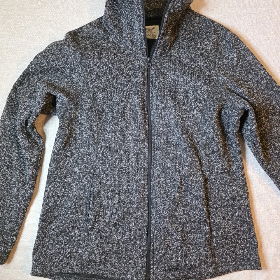Chaqueta polar Faded Glory para mujer XL (16-18) cremallera completa gris piedra gris suave... Foto 2 de 4