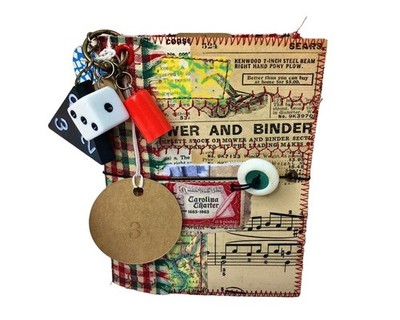 Collage Cover Custom Mini Junk Journal u Removable Ephemera Handmade