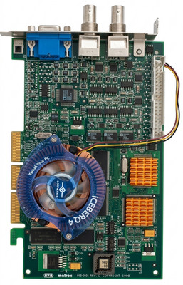Matrox ORI-AGP/RGB, PN:63039620286 912-0101 Video Capture Card w/ Iceberq 4 fan