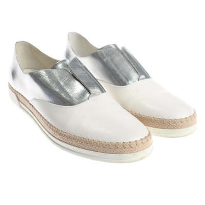Tod´s Espadrilles 41 EUR Weiß Metallic Sehr gut