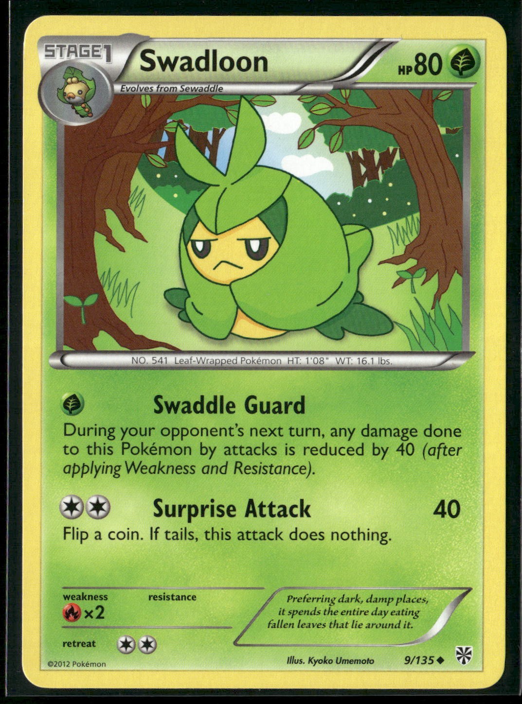 Swadloon #9/135 Uncommon, Plasma Storm, Near Mint or Better