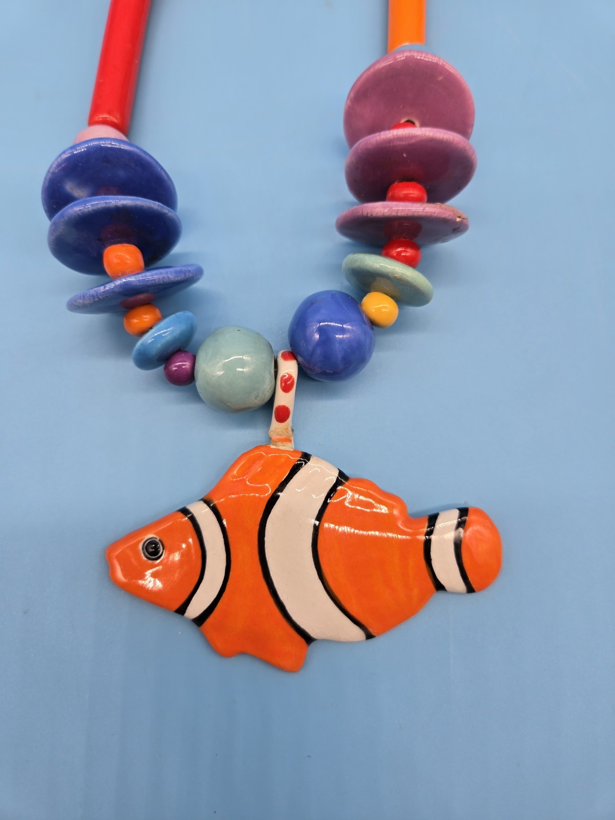 Ruby Z Candace Loheed Ceramic Clownfish Necklace … - image 2